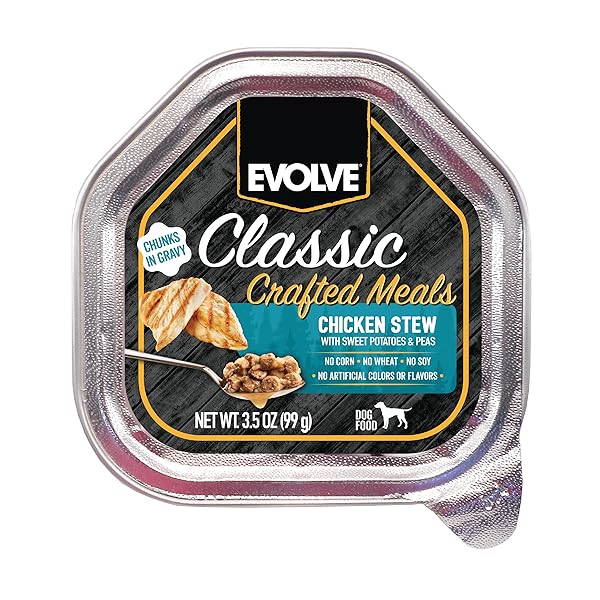 EVOLVE CLASSIC CRAFTED MEALS CHICKEN STEW WET DOG FOOD | 3.5 OZ