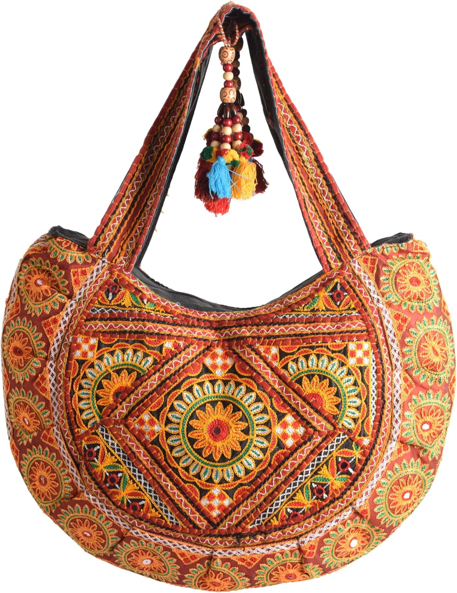 Women's Handmade Cotton With Embroided Shoulder Bags