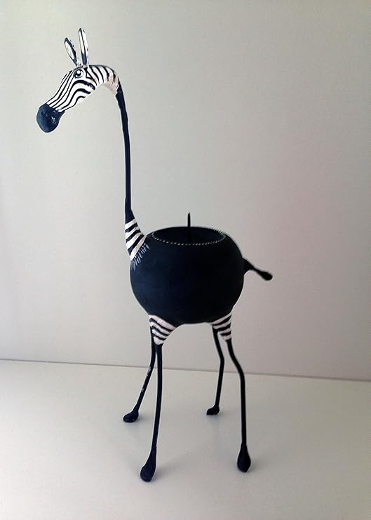 Whimsical Animal Candle Holder Zebra Home & Kitchen