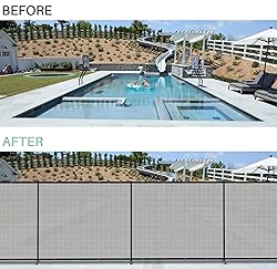 SunnyRoyal 6' x 53' Privacy Fence Screen with Iron