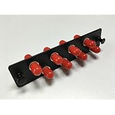 RiteAV LGX Footprint Fiber Optic Cable ST Adapter Patch Panel 8 Ports Loaded w/8 ST Simplex Multimode Adapters Black