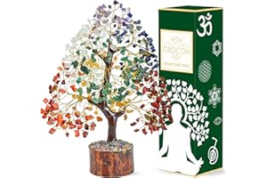 CROCON The Original 7 Chakra Crystal Tree Birthday Gifts for Women, Healing Crystal Tree of Life Sister birthday gifts Room & Home Decor Gift for Mom Her Positive Energy New House Warming Gift Women unique