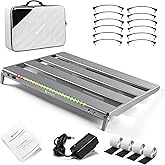 Vangoa Guitar Pedal Board with Isolated Power Supply, PD-M Aluminum One-Piece-Bent Portable Folding Powered Guitar Pedalboard