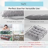 HAMO Seat Pad Cushions for Dining Chairs 4 Pack 40x40 cm Grey9 view 5