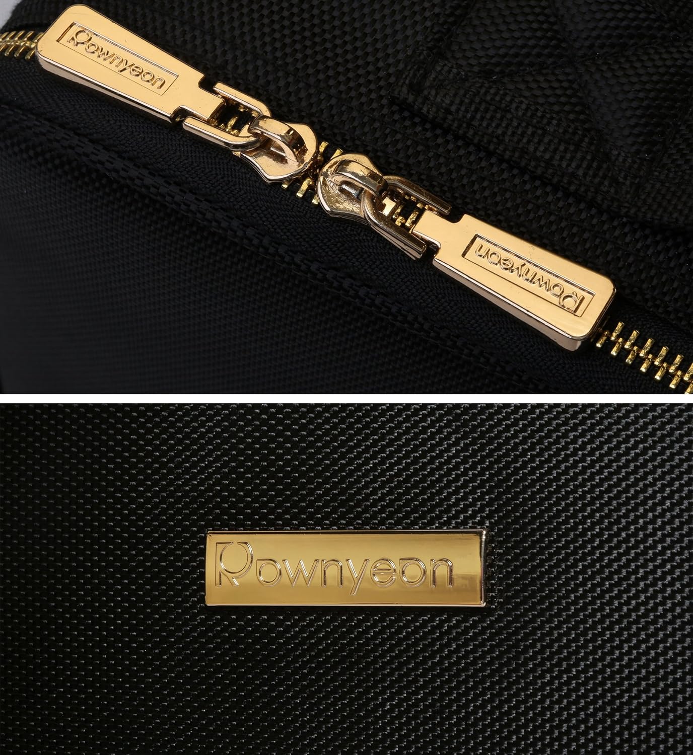 ROWNYEON Travel Makeup Bag Cosmetic Makeup Train Case Artist Makeup Organizer Professional Portable Storage Bag for Women Girl Waterproof EVA Adjustable Dividers 16.1" Large Black : Beauty