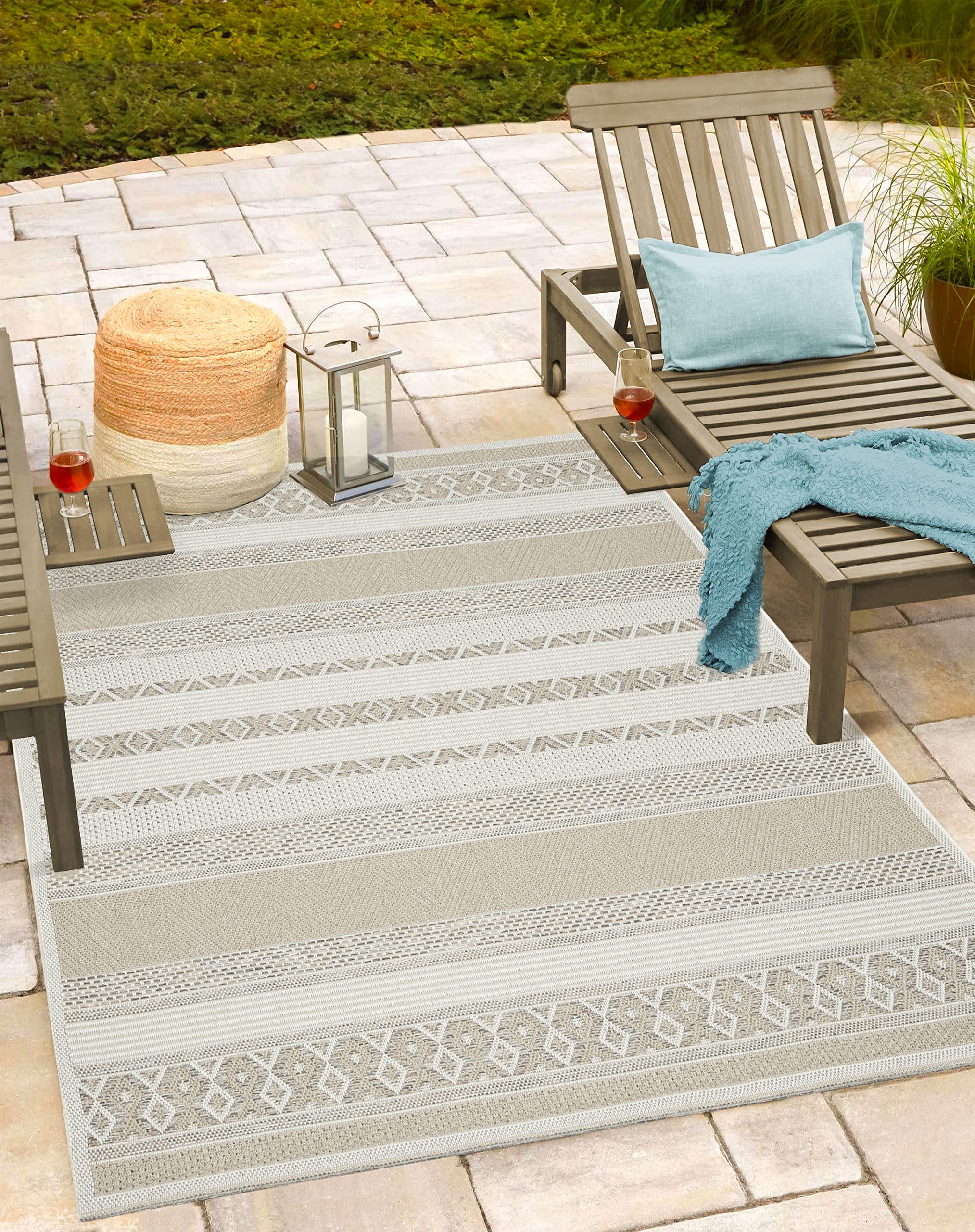 Mia's Adora Rugs, Modern Rug, Boho Style, Suitable for Indoor and Outdoor Use, Especially Flat, Ideal for Kitchen and Dining Room, but also for Balcony or Patio — image 1
