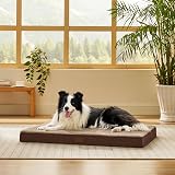 Bedsure Large Dog Bed Washable Orthopedic Pillow Mattress 91x69x7.6cm Brown view 3