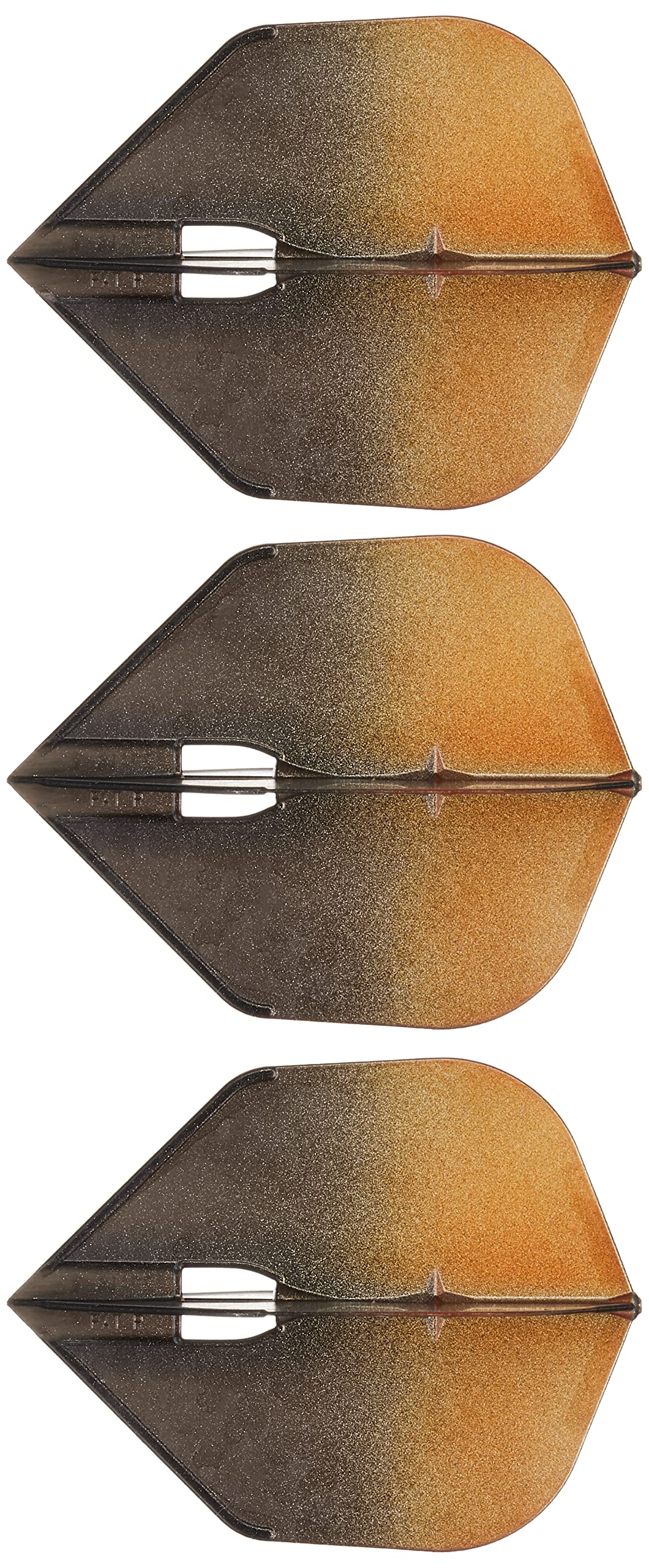 L-Style LS497 L-Flight Pro | Champagne Dart Flight Pro in Standard Shape with Two Tone Gradient, L3, Orange/Black