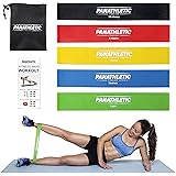 Resistance Loop Bands/Exercise Bands/Fitness Bands, Set of 5, with Exercise Guide, eBook, and Carry Bag – 5x power body band, workout bands for yoga, rehab, crossfit, strength training, pilates