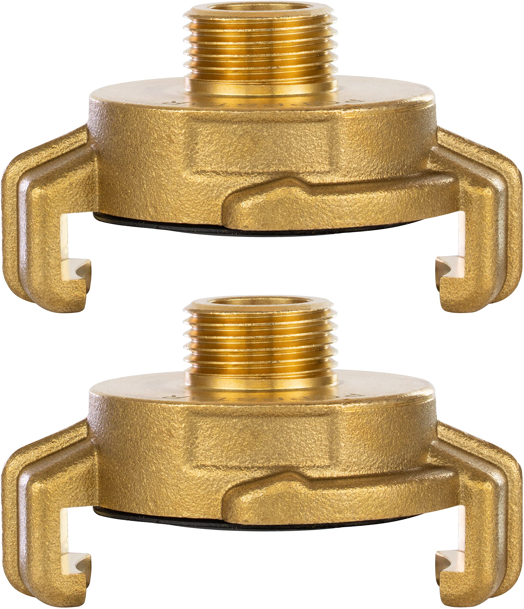 Poppstar Set of 2 Brass Quick Coupling, 3/8 inch External Thread (G 3/8" Thread on Claw Connector)