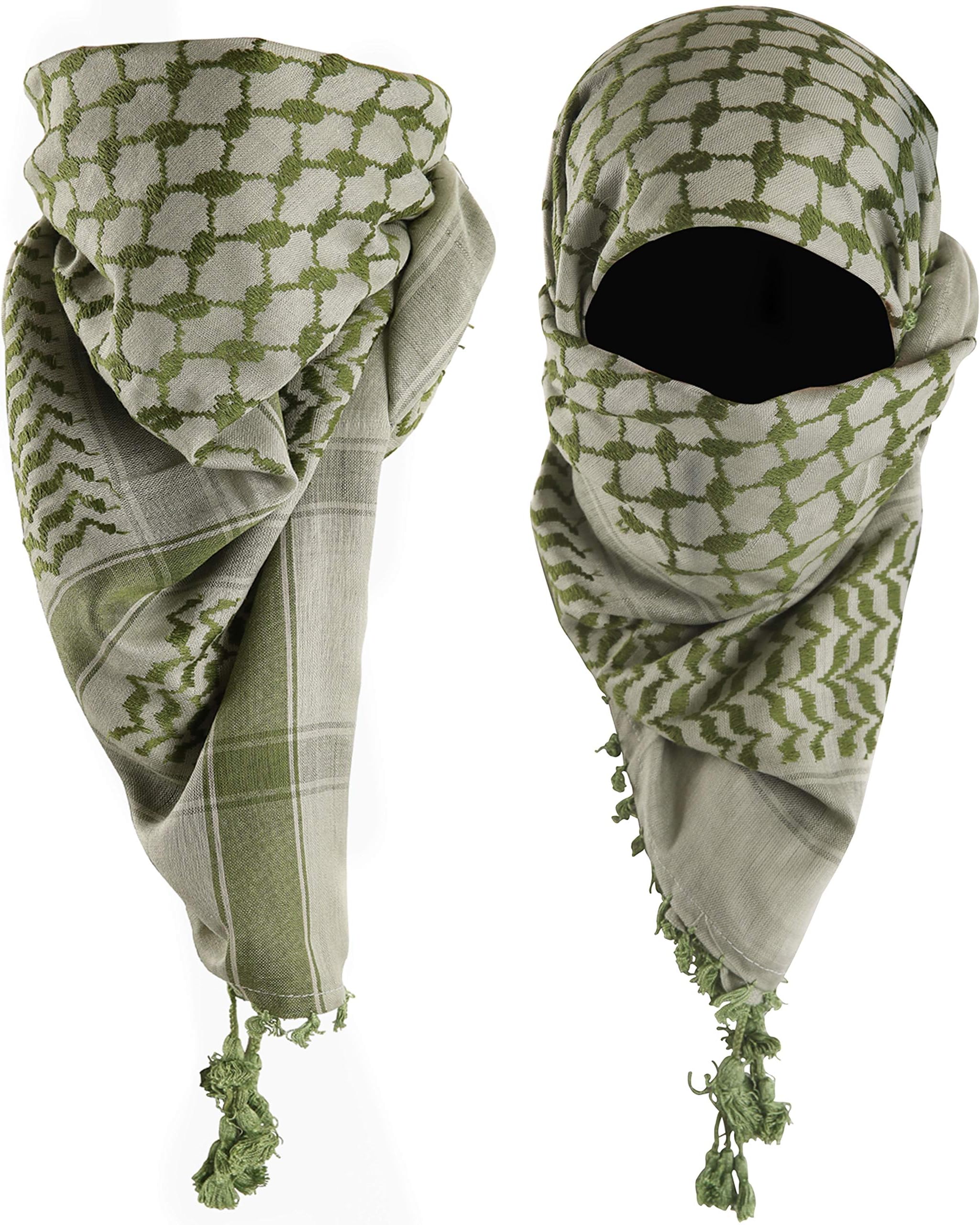 Mora Premium Shemagh Scar - Beautiful Gift Box - Large Arab Tactical Military Desert Head Neck Keffiyeh Wrap with Tassels
