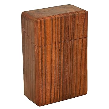 Fine Craft India Wooden Playing Card Holder Brown for 1 Deck Playing Card Storage Box