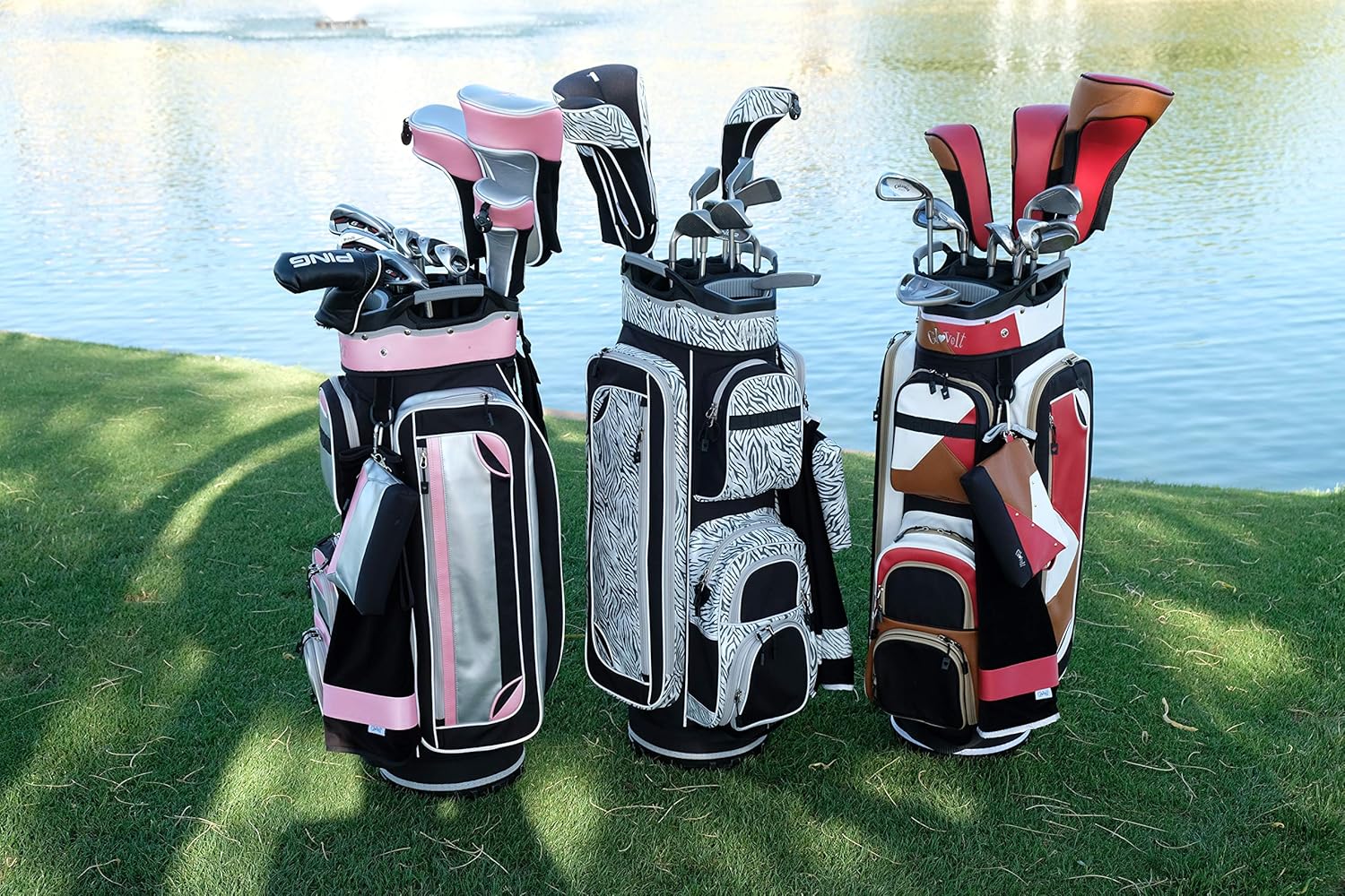 Glove It Women’s Golf Bag, Lightweight Golf Cart Bag for Ladies with 14 Golf Club Holders, Putter Well & 9 Easy-Access Pockets, Metro Colorblock : Clothing