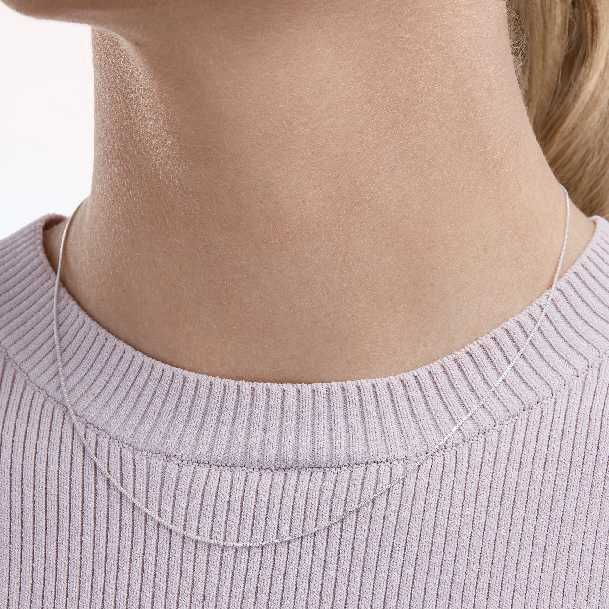 Sterling Silver Box Chain Necklace