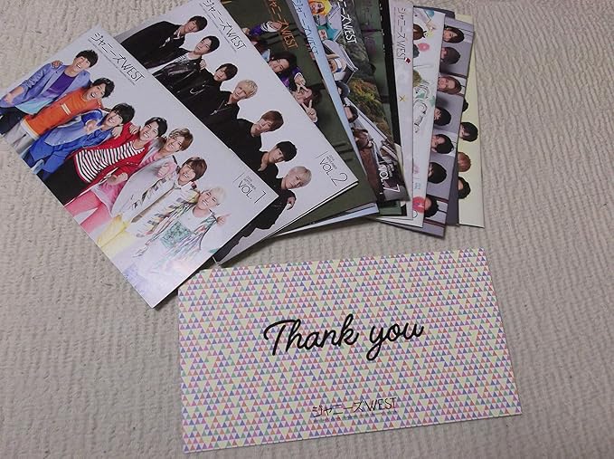 Amazon Co Jp ジャニーズwest グッズ ファンクラブ会報 Fc会報 15冊 Vol 1 2 3 4 5 6 7 8 9 10 11 12 13 14 15 プラス Thank You メッセージカード 小瀧望 濵田崇裕 藤井流星 神山智洋 中間淳太 桐山照史