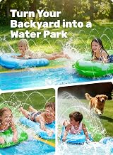 JOYIN 22.5ft Water Slide with Sprinkler 2 Bodyboards Backyard Outdoor Fun Blue view 6