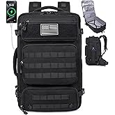 MOZETO Travel Backpack for Men 40L TSA Approved Carry On Backpack with USB Charging Port Durable Water-resistant Convertible Duffle Luggage Bag Large Weekender Bag Daypack Fits 17.3 Inch Laptop