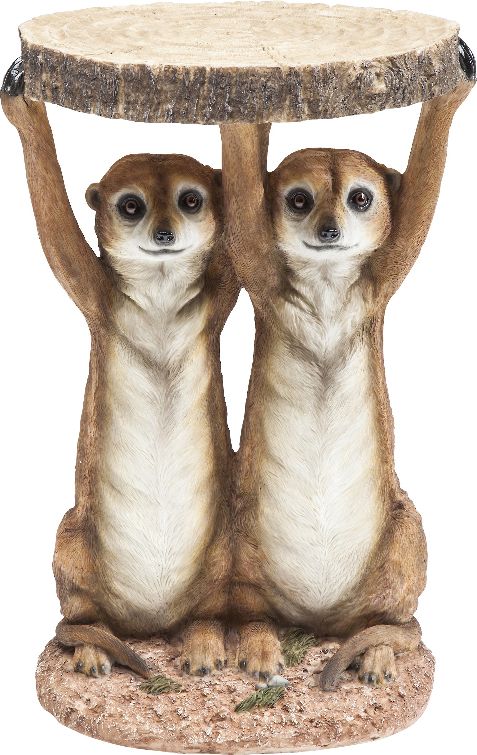 Kare Design Side table Animal Meerkat Sisters, Brown, 51x34x33 cm, Accent table, Sofa table, Small furniture, Modern, Home design, Interior, Decoration, Home trend, Gift, Living room