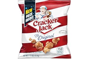 Cracker Jack Caramel Popcorn Original, 1.125-Ounce Large Single Serve Bags (Pack of 60)