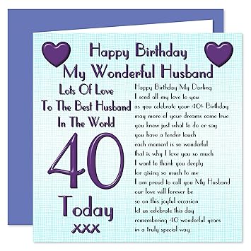 husband 40th birthday