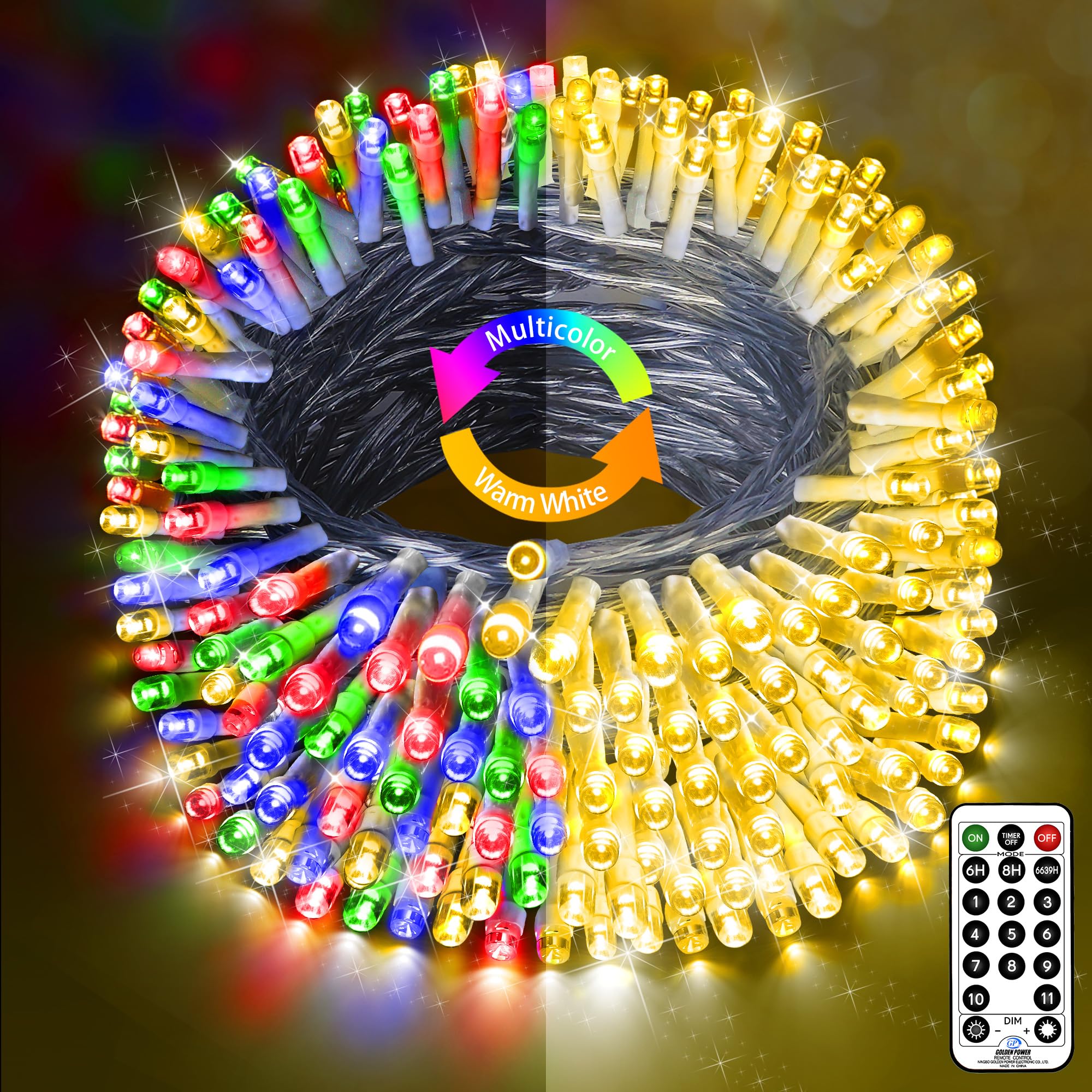 Photo 1 of XURISEN Christmas Lights, 236FT 600 LED Color Changing String Lights Waterproof Plug in Tree Lights with 11 Modes Remote Control, Outdoor Christmas Lights for Outside Party Xmas Weddings Decor