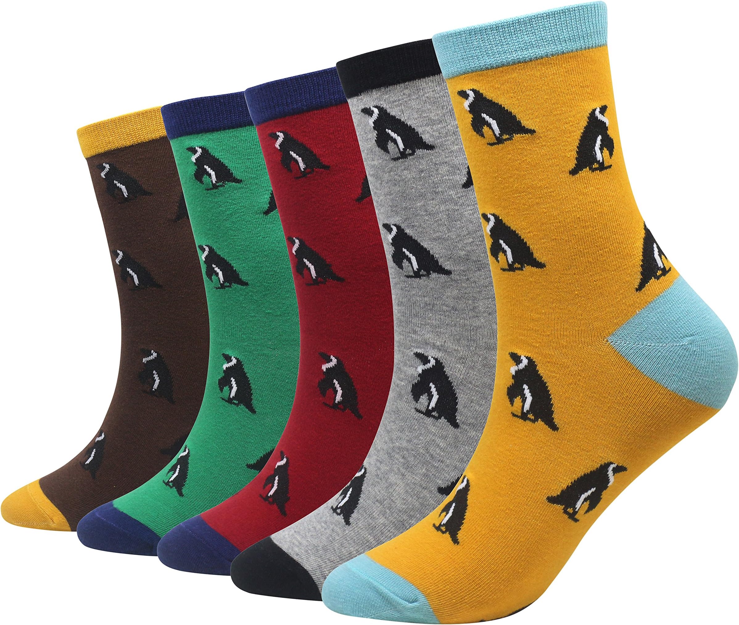 Cansok Men's Animal Funky Novelty Dress Crew Socks (Bull Dog - 4 pairs)