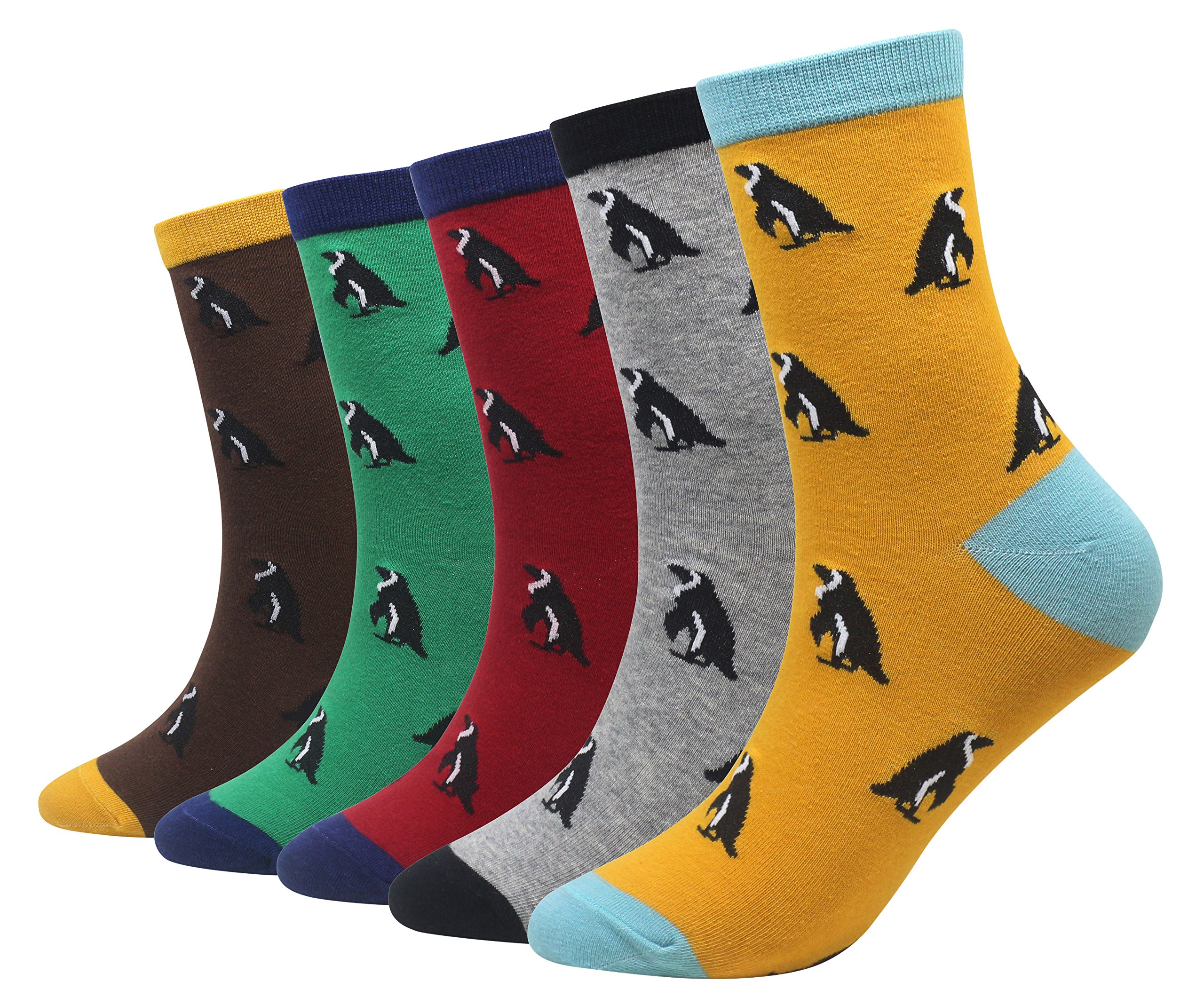 Cansok Men's Animal Funky Novelty Dress Crew Socks (Bull Dog - 4 pairs)