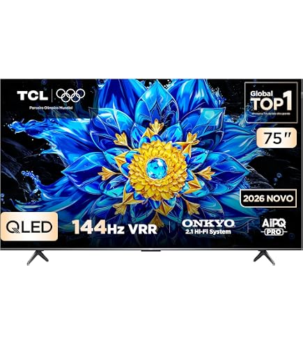 Smart TV TCL 75 Polegadas QLED Mini LED 4K C6K WiFi Bluetooth