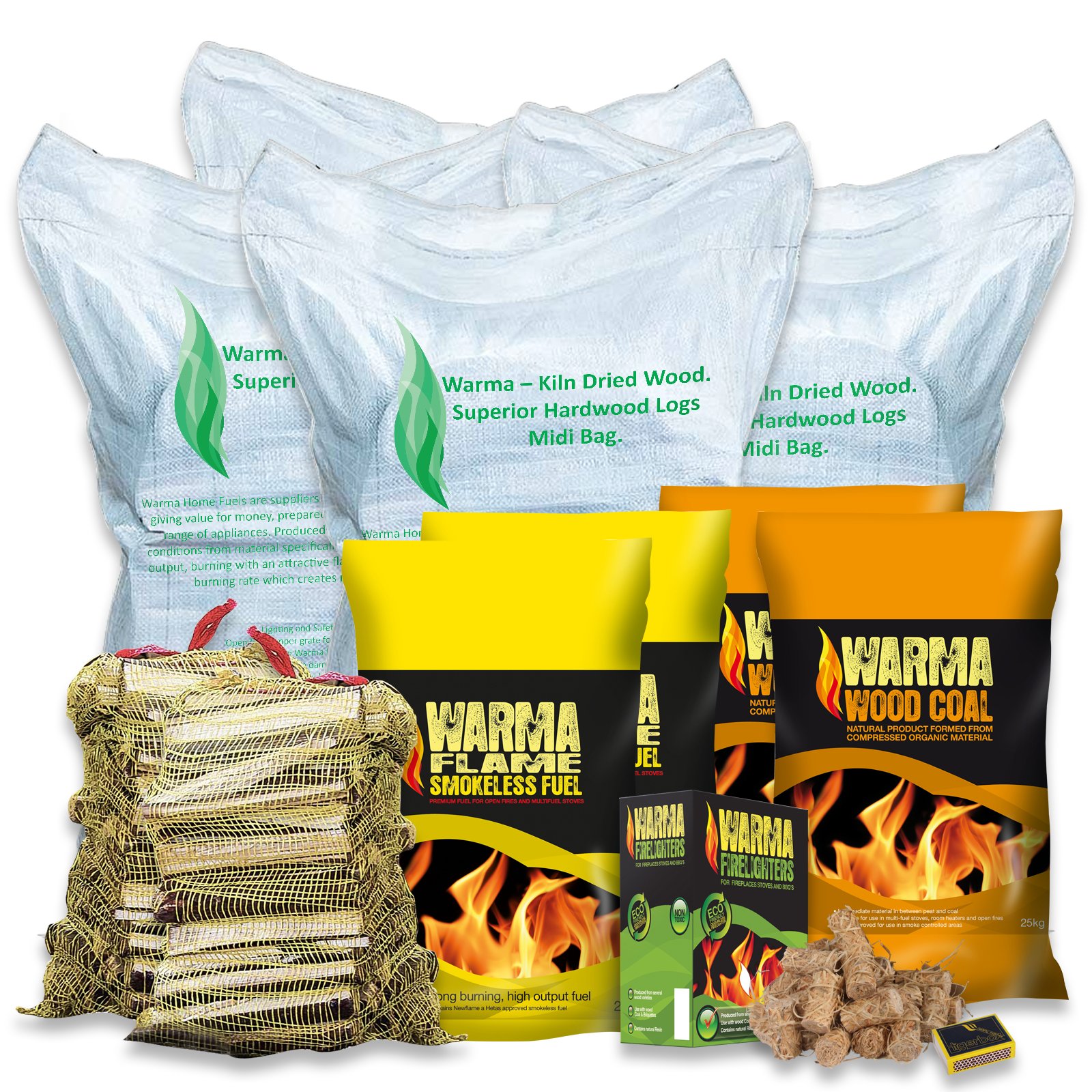 Buy Warma® Super Value Mixed Fuel Pallet 150kg Kiln Dried Alder Logs