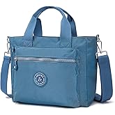 AOCINA Small Tote Bag With Zipper Mini Nylon Crossbody Bags for Women Work Everyday Multi Pocket Lightweight Satchel Purse