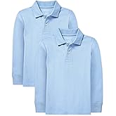 The Children's Place Boys Uniform Long Sleeve Pique Polo