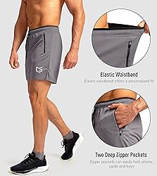 G Gradual Men's Running Shorts with Zipper Pockets