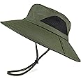 EINSKEY Unisex Sun Hat, Waterproof Wide Brim Bucket Hat Packable Boonie Hat for Fishing Hiking Gardening Safari Beach