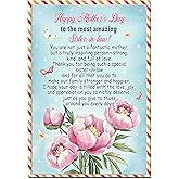 Mother's Day Card for Sister-in-Law, 5x7 Inches Greeting Card, Premium Envelope and Seal, Heartfelt Gift from Family, Unique Sister-in-Law Appreciation Mothers Day Cards