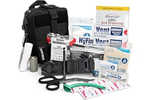 Scherber Premium IFAK Kit Trauma Pack | HSA/FSA Approved | SOF Tourniquet, QuikClot 4x4 HyFin Chest Seal, Israeli Bandage | Fully Stocked MOLLE Pouch for Gunshot, Bleeding, Major Wound Care (Black)