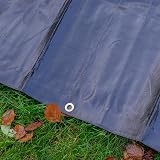 Cost Wise Waterproof Tarpaulin 240gsm Ground Sheet 1m x 1m Black Silver view 6