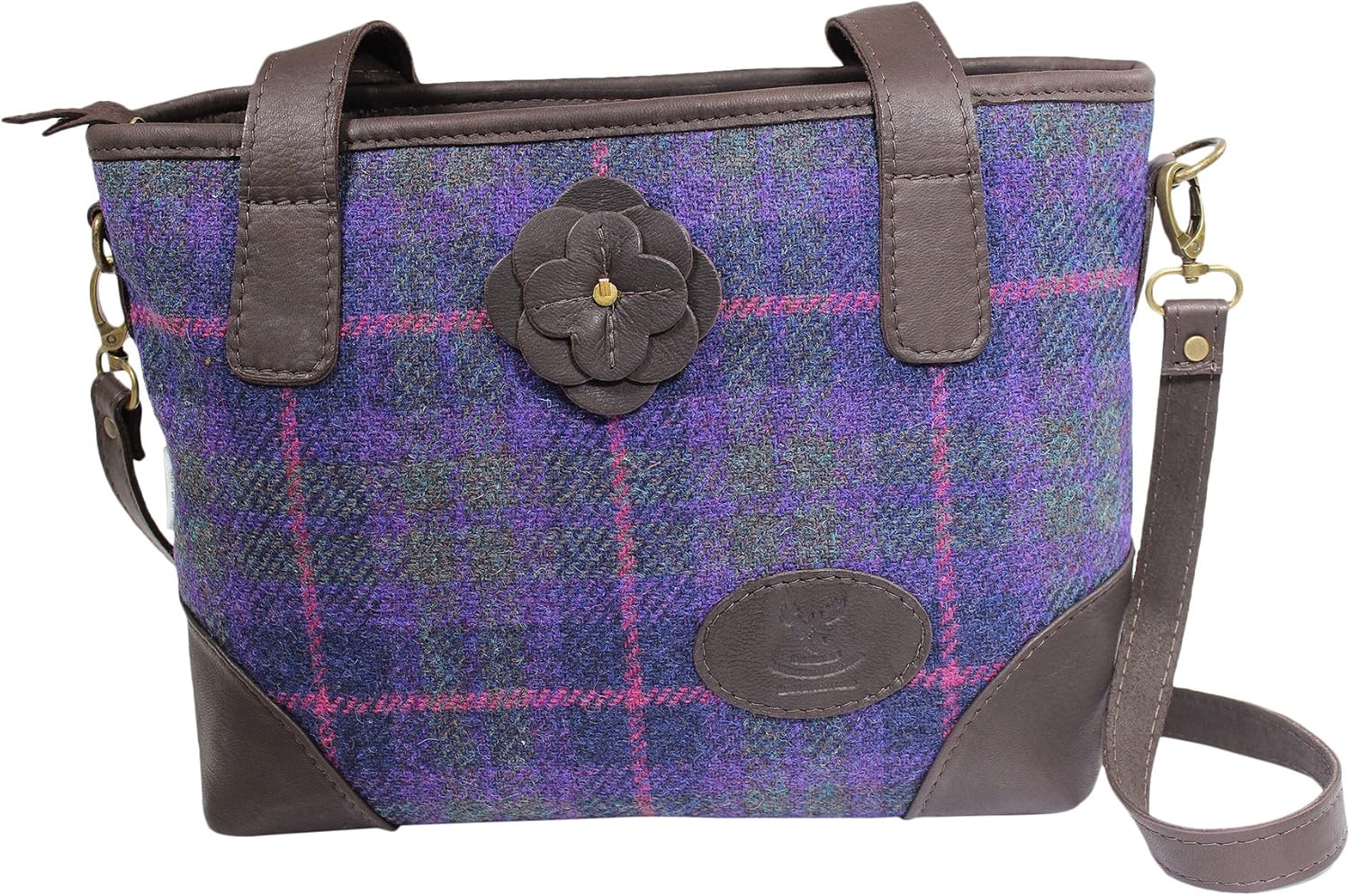 Barrhead Leather Wild Scottish Hirschleder Designer Leder Lila Tartan