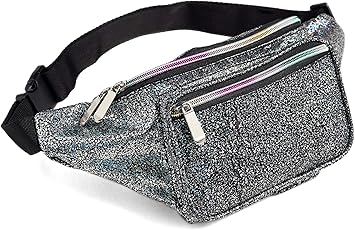 silver fanny pack amazon