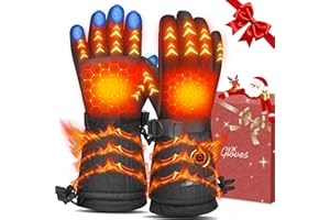 MADETEC Heated Gloves for Men Women,7.4V 22.2Wh Rechargeable Battery Electric Heated Gloves,Full Touchscreen Waterproof Ski Winter Gloves for Outdoor Skiing Hunting Hiking
