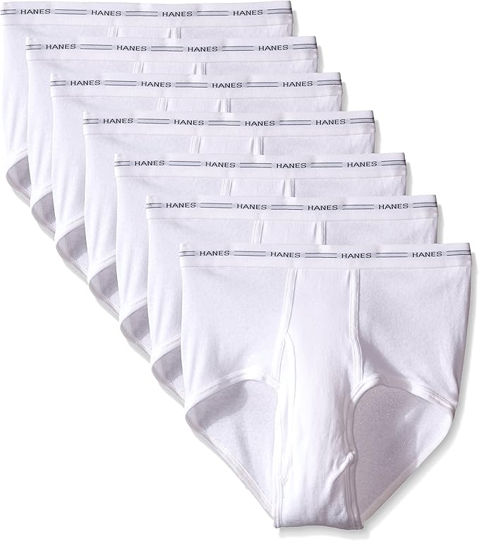Hanes Big Men's White Briefs 2252X7, White, 2XL (Pack of 7) at Amazon