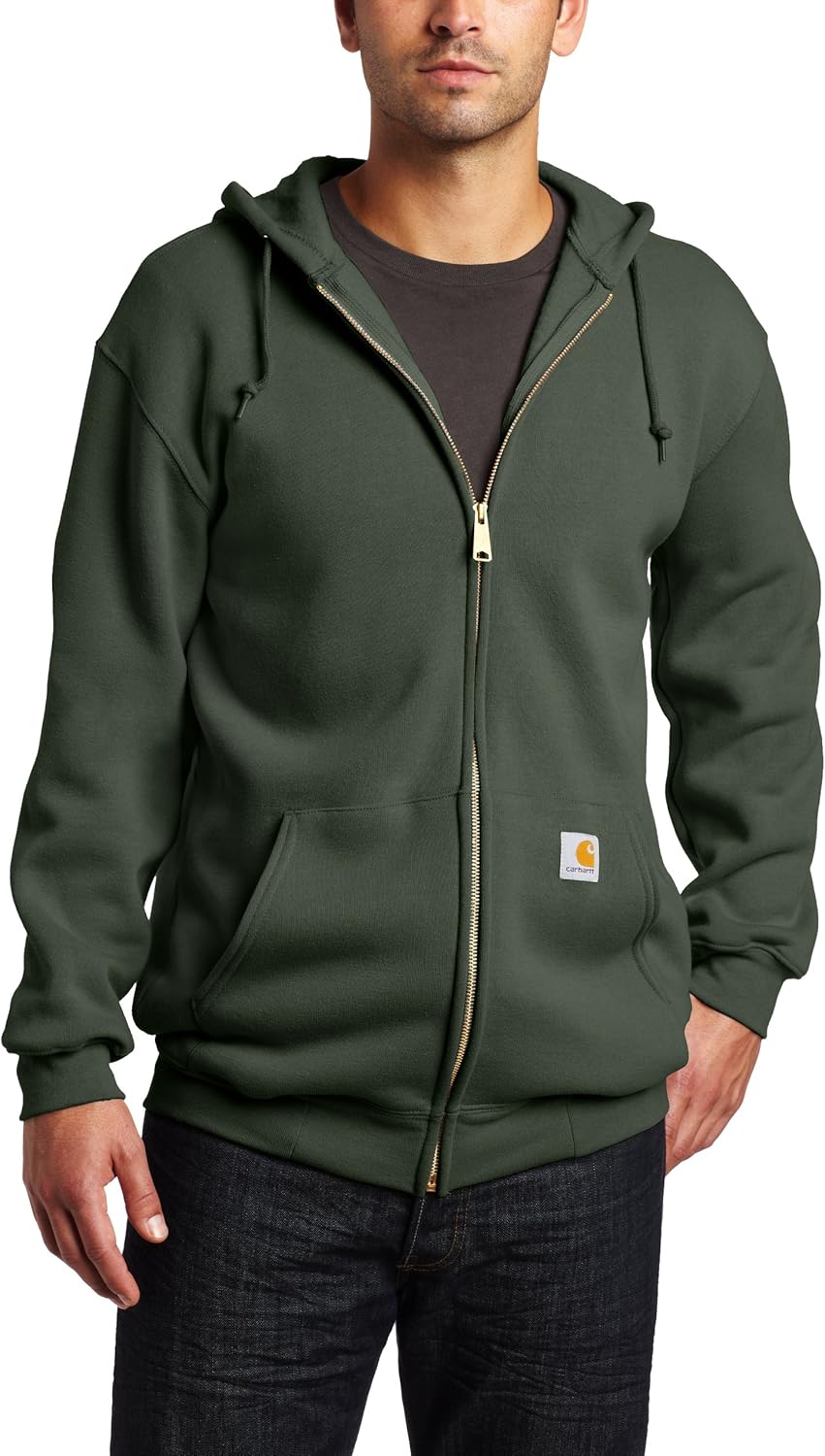 Carhartt Men's MidWeight Hooded Zip Front Sweatshirt green XXXXL
