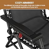 Yaheetech Zero Gravity Chair Outdoor Recliner with Cup Holder Black view 8