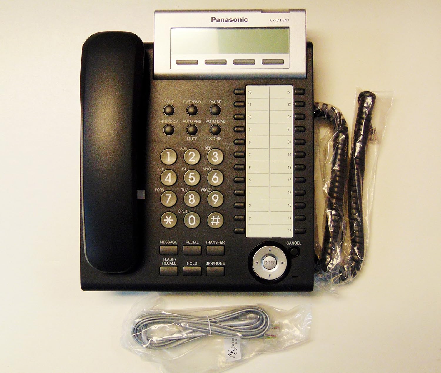 Amazon.com : Panasonic Digital Telephone (KX DT343-B) : Corded Telephones :  Office Products