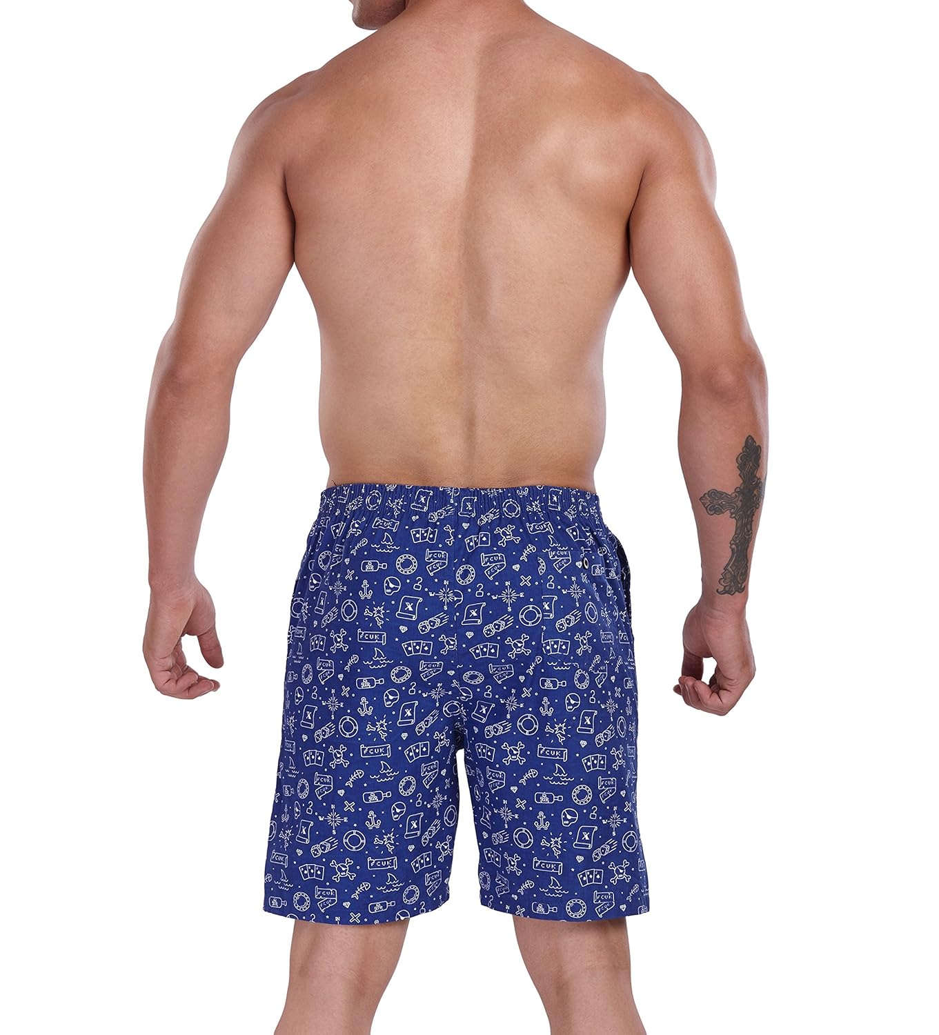 fcuk men's cotton lounge shorts