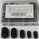 IEUYO Clip-on Ferrite Ring Cores EMI RFI Signal Noise Filter Noise Suppressor for HDMI USB POWER Cable Diameter 3mm/5mm/7mm/9