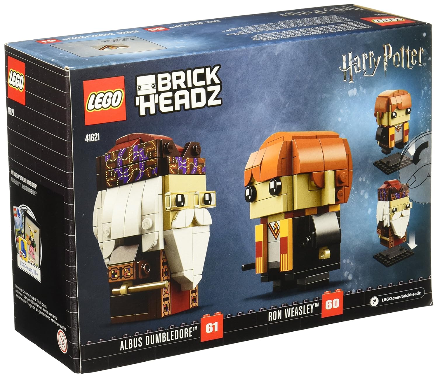 Limited Edition LEGO 41621 BrickHeadz Ron Weasley & Albus Dumbledore Building Kit 245 Piece