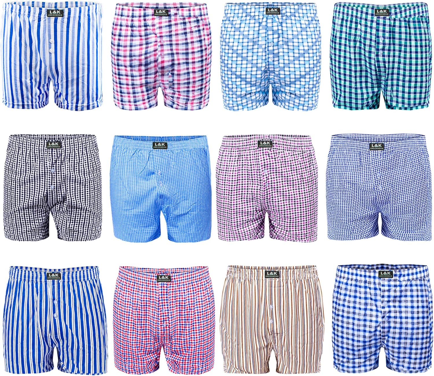 MRCC Jungen Boxershorts 6er/12er Pack - Atmungsaktive Unterwäsche Für Kinder