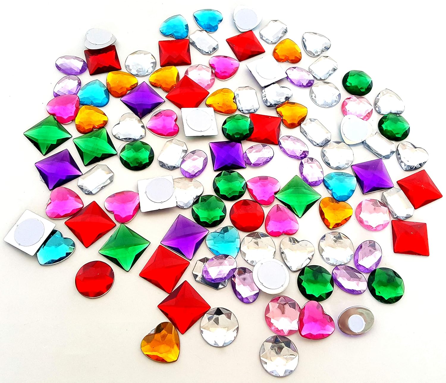 Playscene Craft Jewels with Adhesive Back 1/2 Inch 500 Pack