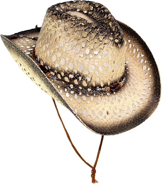 Cute Comfy Flex Fit Woven Beach Cowboy Hat, Western Cowgirl Hat with