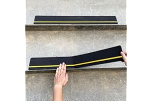 COSIMIXO 30" x 4" (10-Pack) Grip Tape Anti Slip Stair Tread with Reflective Stripe,Best Grip Non Slip Tape,Non Skid Tape, Hig